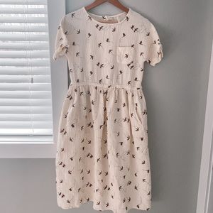 Rylee + Cru Cream Puff Sleeve Midi Sundress